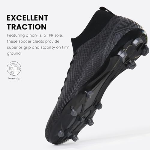 Brooman Men Firm Ground Soccer Cleats Big Kids Youth Outdoor Football Shoes thumb #4