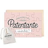 Manahia Puzzle Patentante - Möchtest du meine Patentante werden ? - Taufpatin fragen - Taufe - Patentante fragen - Geschenke für Patentante - Schwangerschaft verkünden - Patentante Anfrage - Patin