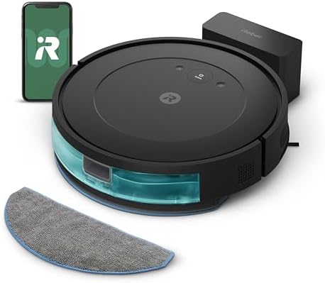 iRobot Roomba Robot Vacuum and Mop Combo (Y0140) - Vacuums & mops, Easy to use, Power-Lifting Suction, Multi-Surface Floors, Smart Navigation, Cleans in Neat Rows, Self-Charging, Bagless, Space-Saving