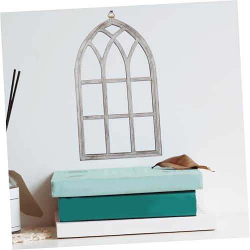 Ventana de estilo rústico en madera natural curvada para paredes exclusivas 8