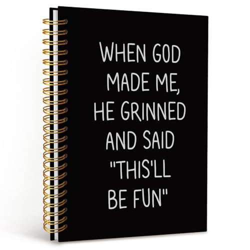 Carnet When God Made Me He Grinned rigide 14x21 pour notes de bureau