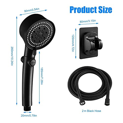 2023 Multi-Functional High Pressure Shower Head -【New Version】Bathroom Handheld Showerheads W/Five Shower Modes, Powerful Water-Saving High Pressure Shower Heads For Bathroom (#1 - Black Upgrade) #TOP6