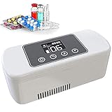 HPDOH Tragbare Insulin-KüHlbox Mit GroßEr KapazitäT, 2-8 ° C-AutoinsulinküHler, Medizinischer MiniküHlschrank, Geeignet FüR Auto/Reise/Flugzeug (210 × 92 × 87 mm)