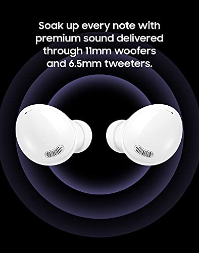 Image of Samsung Galaxy Buds Pro, Bluetooth Earbuds, True Wireless, Noise Cancelling, Charging Case, Quality Sound, Water Resistant, International Version, Phantom White