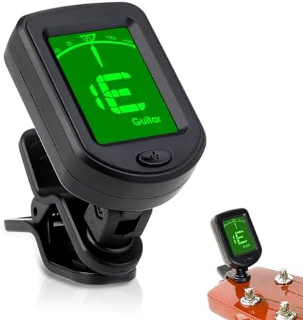 Guitar Tuners Clip On, Digital Electric Tuners with 360 Degree Rotation ...