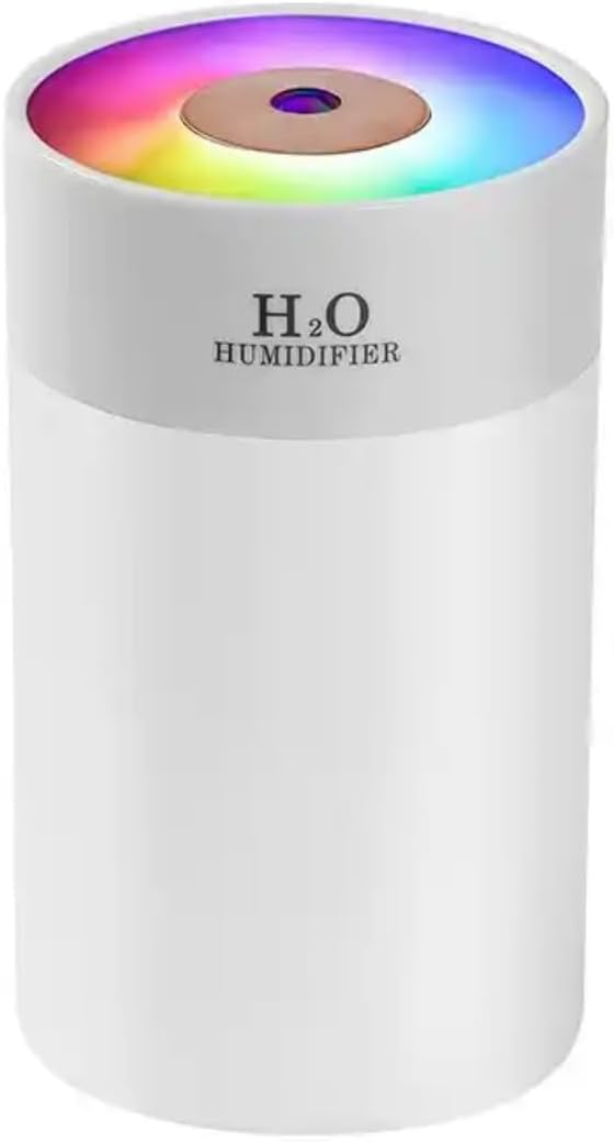 Generic Luminous Humidifier Household Desktop Small Water Supplement Spray Air Humidification Usb Car Portable Night Light 260ml, White