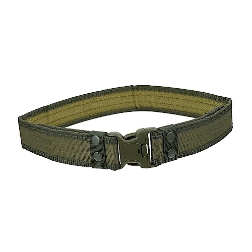 Healifty Outdoor Camping Waist Belt for Men Military Green Camouflage Nylon Strap Lightweight Breathable Mountaineering Belt with Quick Release Buckle Flexible for Hiking and Training