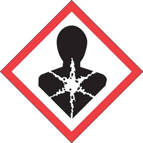 2 x 2 in. Pictogram - Health Hazard Labels Red White & Black - Roll of 500