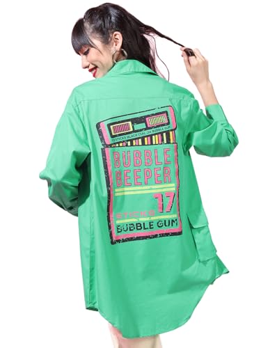 Image of Tokyo Talkies Women's Oversized Shirts | Printed | Long Sleeves | Spread Collar