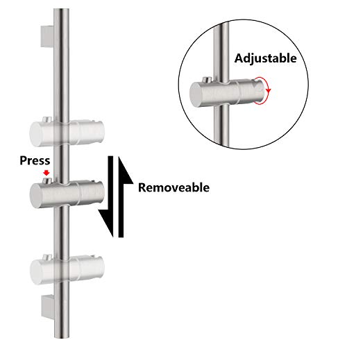 image for SR SUN RISE Slide Bar Shower Faucet Brushed Nickel Bathroom 12 inch Lu