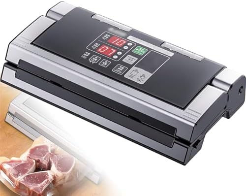 Macchina per sottovuoto per la conservazione degli Alimenti con Barra saldante da 40 cm, Funzione di gonfiaggio ad Aria per la conservazione di Alimenti freschi - per Alimenti secchi e umidi