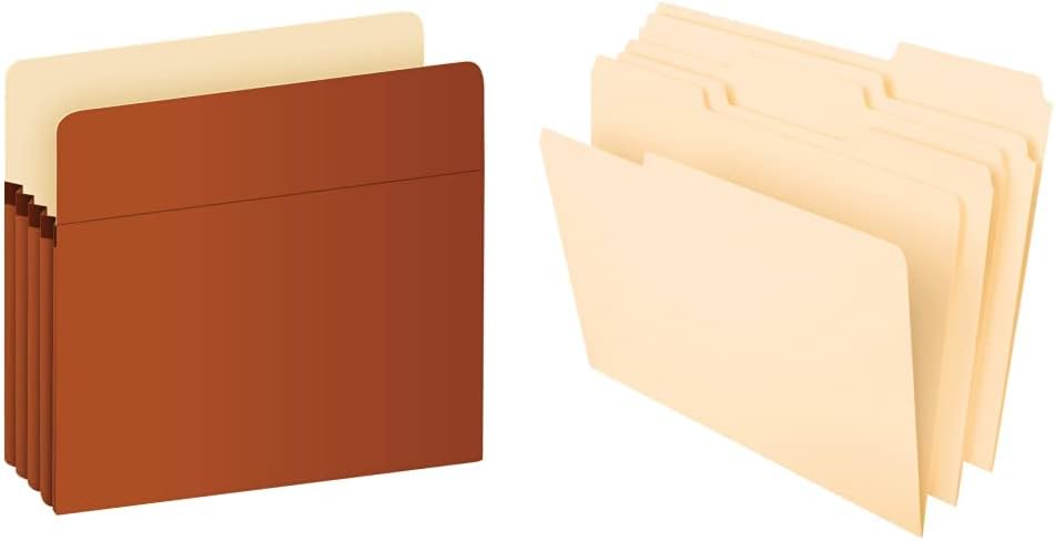 Pendaflex Expanding File Pockets (25 per Box) and Pendaflex File Folders (100 per Box)