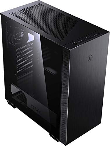 MSI MPG SEKIRA 100P Mid Tower Gaming PC Case - 4 x 120mm system fans; E-ATX; ATX; M-ATX; Mini-ITX; USB 3.2 Gen2 Type-C; Tempered Glass Window; Magnetic Dust Filter; Top Vent Lid