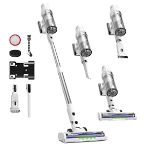 ElecKeys Cordless Vacuum cleaner 580W, 48KPa High Suction hoover, up to 65 Mins Runtime, LED Screen, Rechargeable Vacuum Cleaner for Home, Floors, Carpets & Pet Hair