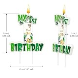 Wild One Number 1 Birthday Candle, 3.5×3.2" Wild Animal Themed 1st Cake Topper for Boys Birthday Party Decorations