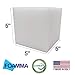 Foamma White Foam Pit Cubes/Blocks 5” x 5” x 5” 100 Pack for Gymnastics, Freerunning and Parkour Courses, Skateboard Parks, BMX, Trampoline Arenas