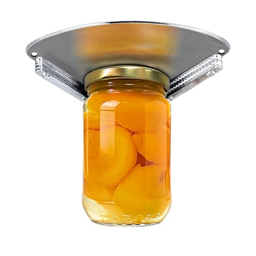Xinlie Stainless Steel Under Cabinet Jar Opener Under Counter Jar Lid Cap Opener Jar Lid & Bottle Cap Opener Tool for Seniors Compact Structure Kitchen Gadgets for Weak Hands, Seniors