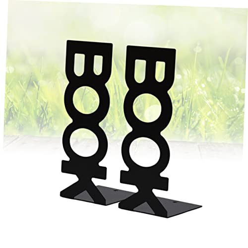 4Pcs Retro Bookshelf Decorative Bookends Metal Bookends Book Ends For Shelves Bookends Shelves Retro Bookends Organiser Creative Bookends Stationery Frame Book Strip #TOP2