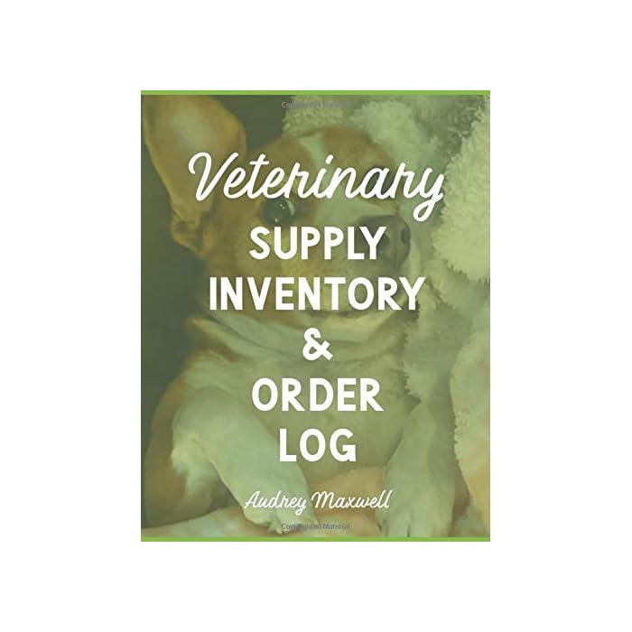Buy Veterinary Supply Inventory and Order Log 49 Physical Inventory