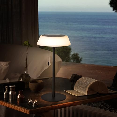 ILOVINIT Solar LED Outdoor Table Lamp Waterproof, 3 Level Dimmable