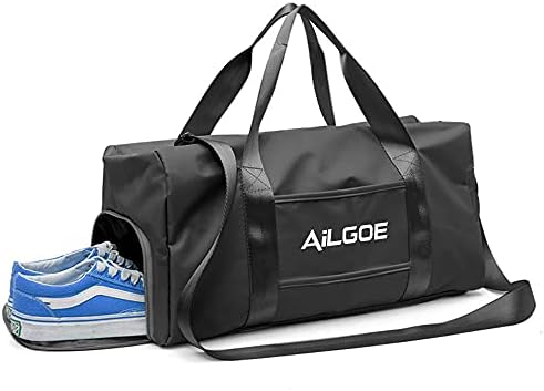 AILGOE Gym Bag Sports Duffel Bag with Wet Pocket and Shoe Compartment for Men Women Travel Holdalls for for Gym, Sports,Travel,Swimming