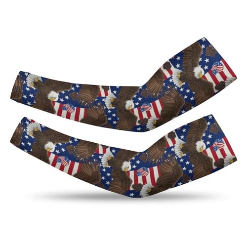 Meaudiwes Tattoo Cover Up Sleeves Arm Sleeves American Eagle Flag