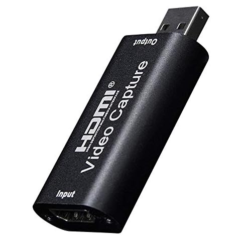 Audio Video Capture Card, 4K HDMI to USB 2.0 Video Capture Device, 1080P HD 30fps Game Capture Cards for Switch PS4 xBox Streaming, Teaching, Video Conference or Live Broadcasting (Black) Cover