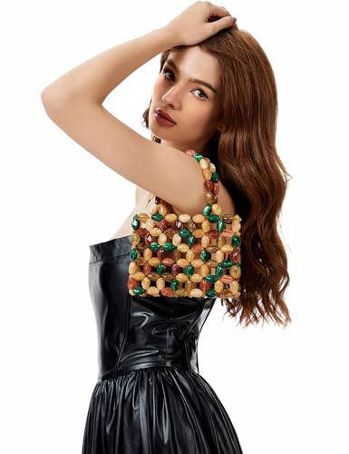 Bolso multicolor de cuentas acrílicas Miuco para mujer miniatura 4