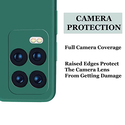 Image of A rtistque Liquid TPU Silicone Matte Shockproof Flexible with Camera Protection Soft Back Cover Case for Realme 8 - Dark Green