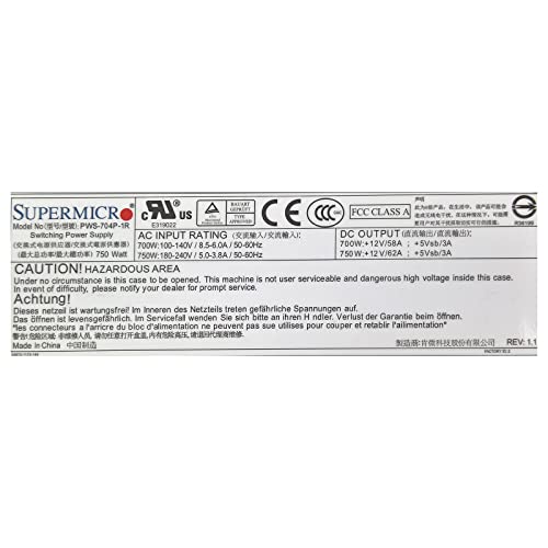 Supermico PWS-704P-1R 1u Redundant PWS PMBus Gold Efficiency miniatura 3