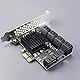 GLOTRENDS SA3112-C 12-Port PCIe X1 SATA Erweiterungskarte mit SATA und Stromkabel, kompatibel mit Windows,Linux,Mac OS,NAS