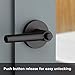 Kwikset 91560-030 Milan Round Keyed Entry Lever Featuring SmartKey in Iron Black
