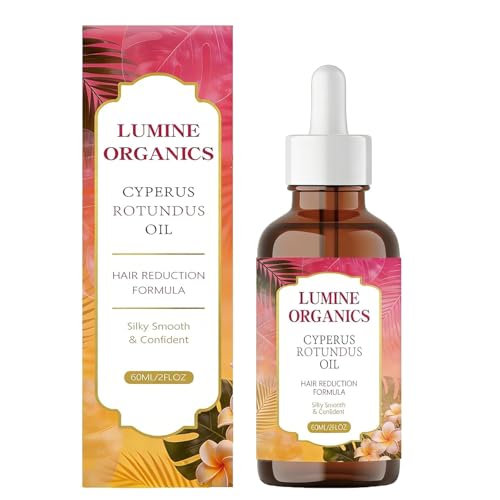 Lumine Organics Cyperus Rotundus Oil Natural Cyperus Rotundus Oil for Hair Removal Moisturizing & Soothing Cyperus Oil For Reducing Body Hair Growth.All Skin Types 60ML (1PCS)
