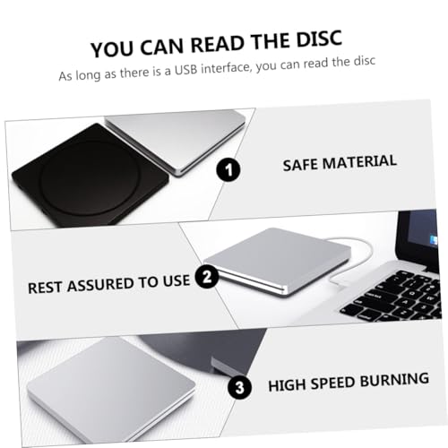 Lecteur DVD portable USB HOMSFOU boîtier robuste pour ordinateur de bureau - 7