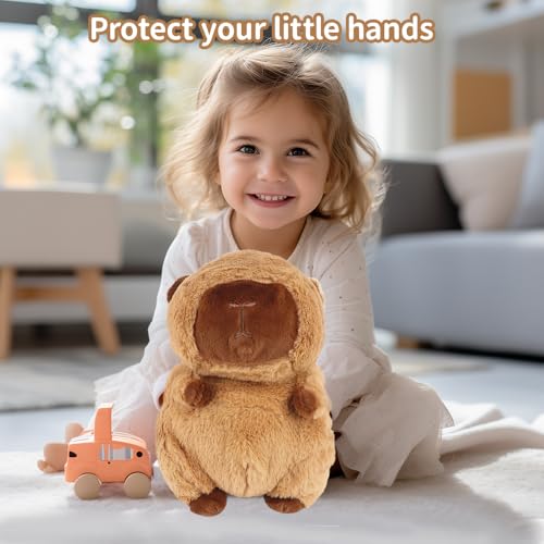 YANGUN Wärmflasche Kinder, Capybara Kuscheltier, Süße Wärmflasche Tier mit Bezug, Hot Water Bag, Herausnehmbarer Innenbehälter, Wärmeflasche Kuschelig für Kinder & Erwachsene