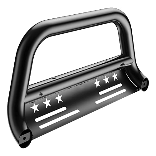 Kac 3" Led Lights Bull Bar Front Bumper Grille Guard Compatible With 1999-2006 Chevy Silverado 1500，Matte Powder-Coated Carbon Steel，Tubular #TOP3