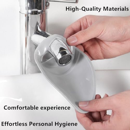 Image of 2 Pcs Faucet Extender for Toddlers, Sink Extender for Toddlers Hand Washing, Bathroom Sink Spout Wash Helper for Bathroom Safety Sink Extender Faucet Extension for Bathroom Sink Kitchen, Grey
