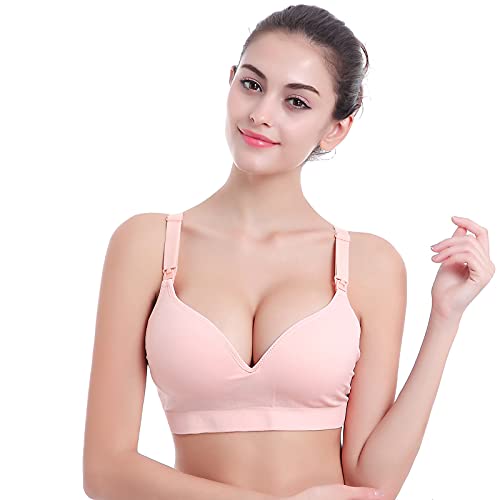 Huertop Sexy Lingerie For Women Maternity Pregnancy Seamless Breastfeding Bras No Underwire Lb709 Pink #TOP3