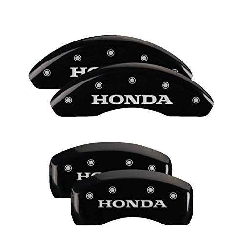 MGP Caliper Covers - Brake Caliper Covers Compatible with 2023-2025 Honda Pilot (Requires 18"+ Wheels) Powder-Coated Finish, 4 PCS Front and Rear (Black - Honda Engraving) by MGP Caliper Covers - Used condition - US$76.95