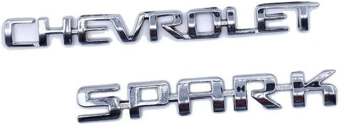 Car Emblem Monogram Logo Badge Decals Sticker Full Chrome Plastic for (Chevrolet Spark)