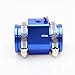 MINGABC Temperature Gauge Radiator Sensor Adapter with Hose Clamps Aluminum Black for Water Temp Joint Pipe (Blue, 40MM)
