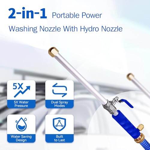 Buse de jet pour tuyau d'arrosage à double embout interchangeable - 4