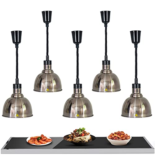DFGHNBVC Lámpara De Calor para Alimentos, 5 Unidades, Calentador De Alimentos con Bombilla De 250 W para Bufés, Expositores De Bufés, Decoración De Cocinas De Hoteles.