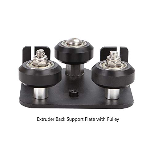 Aibecy 3D Printer Extruder Back Support Plate with Pulley 3D Printer Parts Accessory Extruding Backplate for Ender 3 Ender 3 Pro CR-10 CR-10S S4 S5 Series 3D Printers 1Pcs