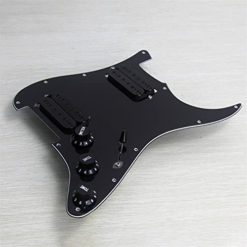 Pickguard précâblé Black 11 Trous Préwired Pickguard HH Alnico 5 Humbucker Pickup pour La Guitare Électrique… - Les Beatles, Paul McCartney, John Lennon, RIngo Starr, George Harrison Pickguard précâblé Black 11 Trous Préwired Pickguard HH Alnico 5 Humbucker Pickup pour La Guitare Électrique… – Image 3