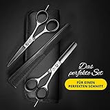 SCHMIEDWERK Haarscheren-Set | Friseurschere - scharfer & präziser Schnitt | Perfekter Haarschnitt für Damen & Herren | Profi Haarschneideschere mit Etui (Scheren-Set)
