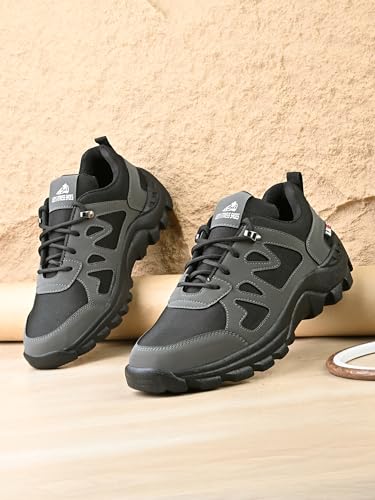 Image of Leo's Fitness Men's Water Resistant Outdoor Trekking Shoe, Lace-Up Trail Running Sports Sneakers, Hiking Shoes for Men