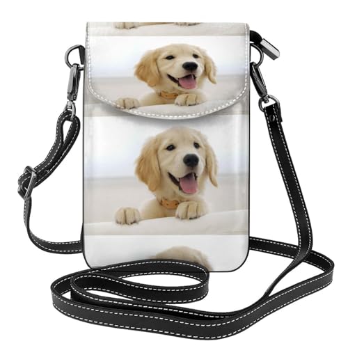 Porte-téléphone Golden Retriever en cuir PU de qualité supérieure