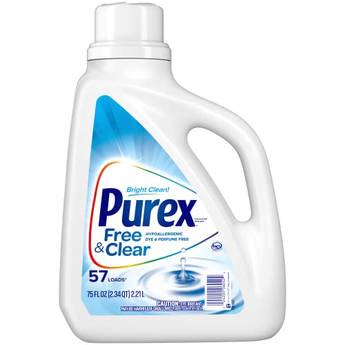 Purex Liquid Laundry Detergent 57 Loads, Free & Clear, Unscented, 75 Fl Oz #TOP2