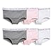 Burt's Bees Little Girls Set Of 6 Organic Solid Hipster Panties, Multi, 4T/5